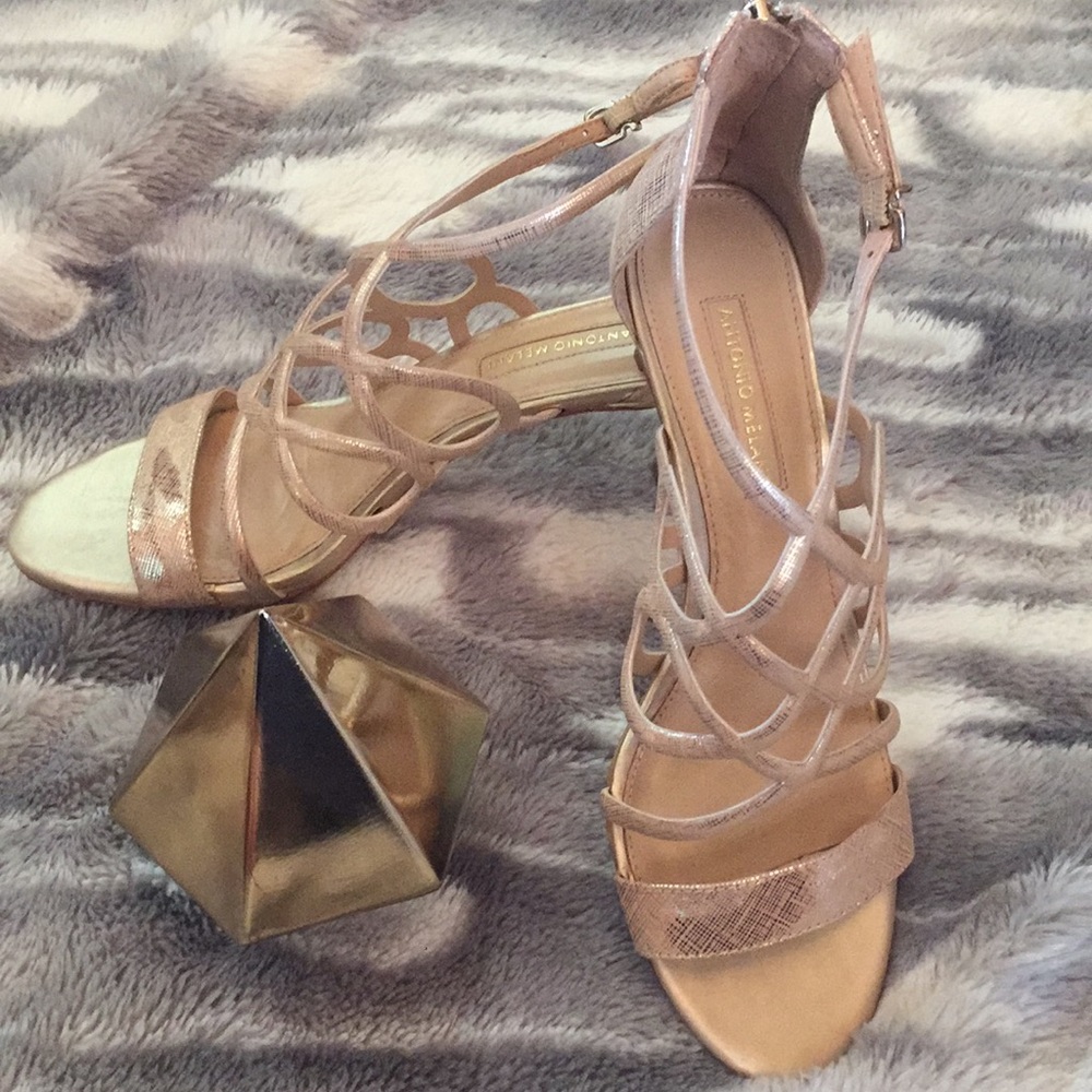 Gold Antonio Melani Sandals GUC